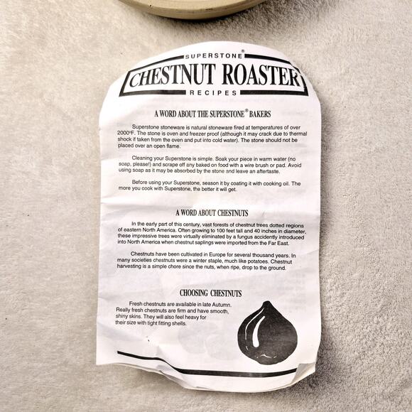 SUPERSTONE Bake & Serve, Sassafras. 1993 Lidded Chestnut/Garlic Roaster. - Picture 11 of 12